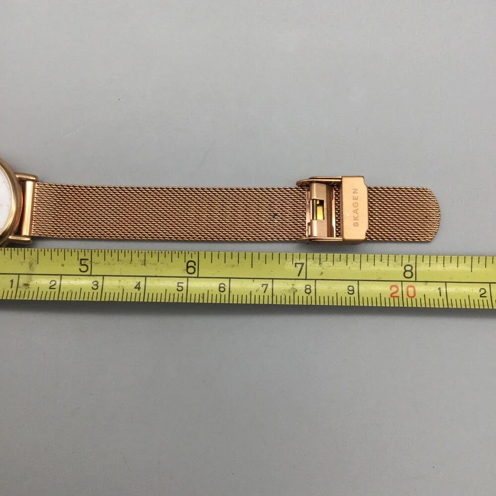 Skagen Signatur SKW2694 Womens Watch 29mm Rose Gold Tone Mesh New Battery
